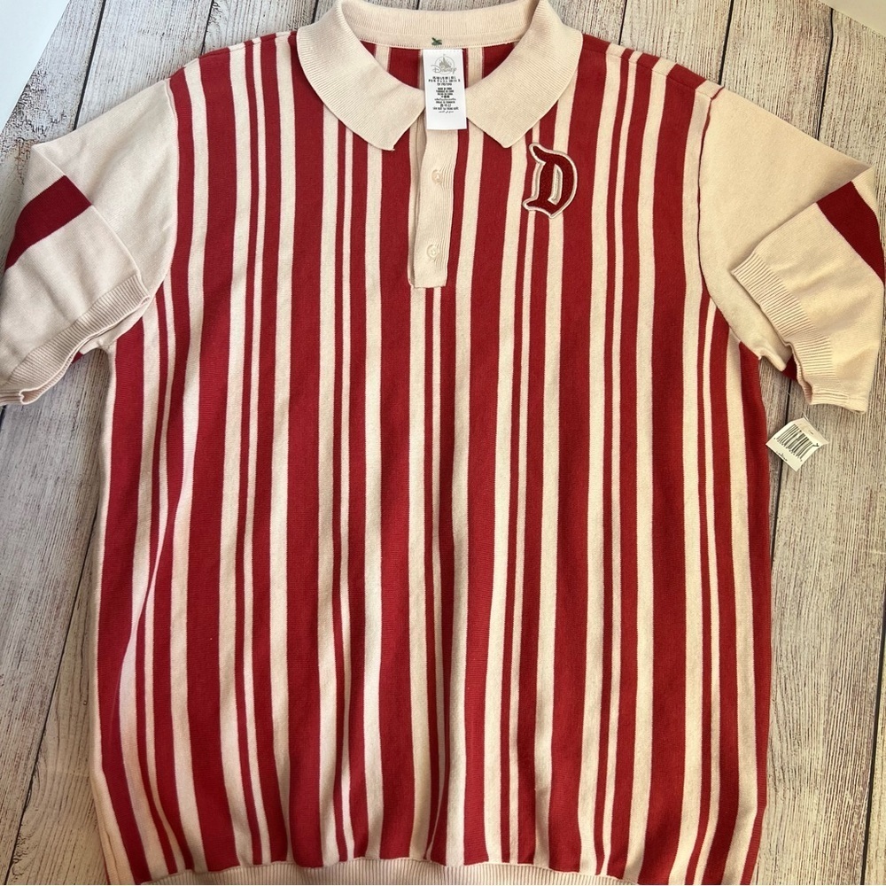 DISNEY Dapper Dan Knit Polo Shirt Large NWT